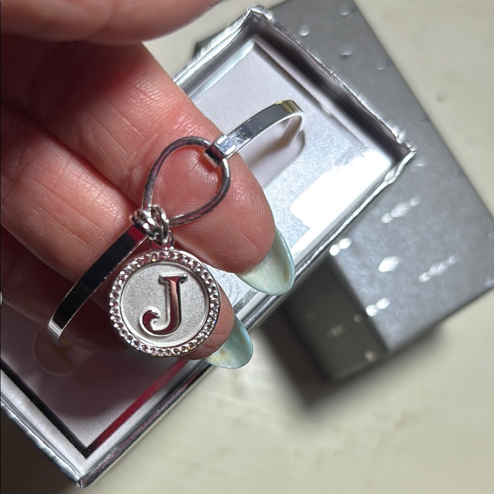 Silver Initial 'J' Bracelet